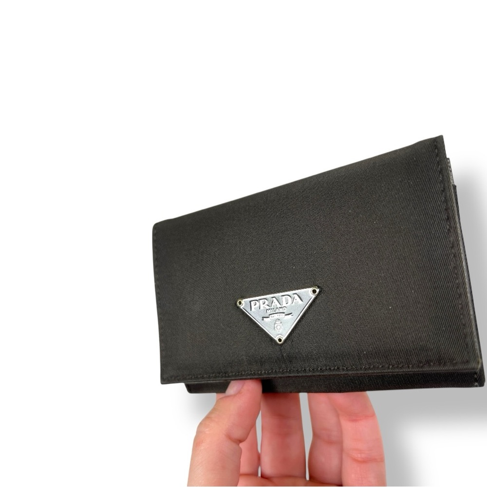 Prada Nylon Card Holder, Wallet, Chocolate Brown - Picture 9 of 10